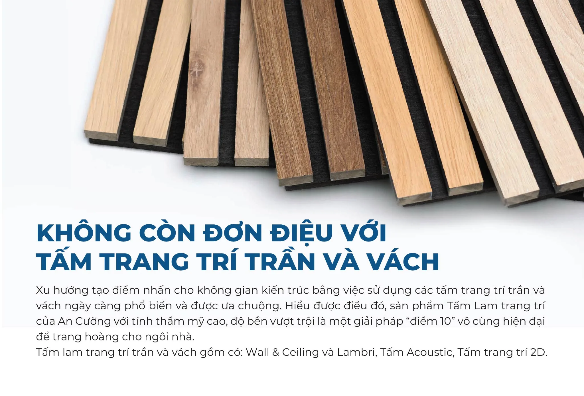 Không Còn Đơn Điệu Với Giải Pháp Tấm Trang Trí Trần Và Vách Không Gian - vật liệu Gỗ An Cường