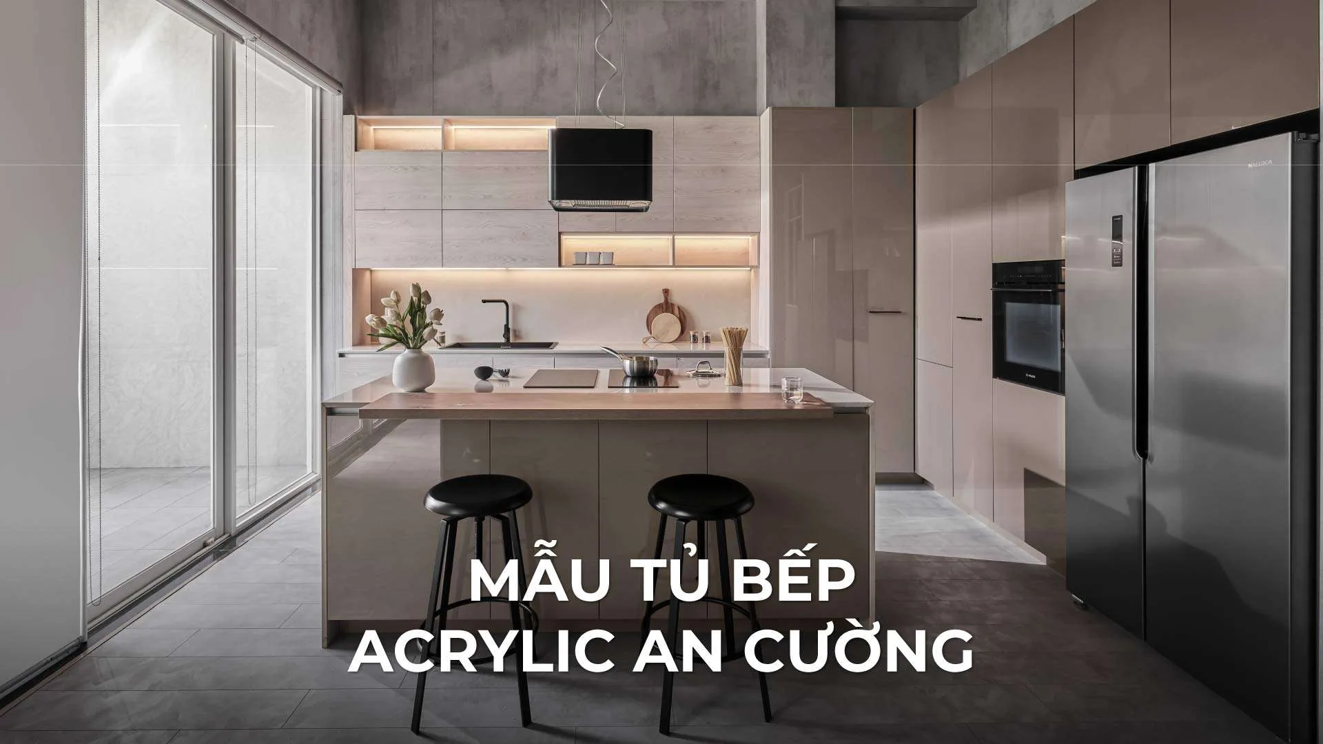 Mẫu Tủ Bếp Acrylic Đẹp: Ưu Nhược Điểm Và Lưu Ý Chọn Vật Liệu
