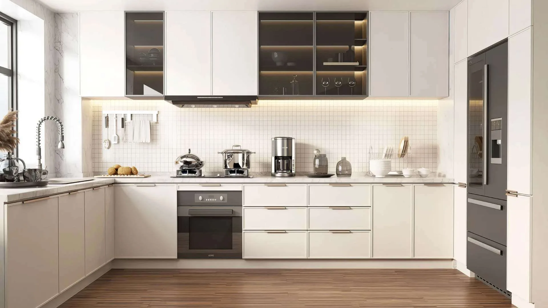 Mẫu Tủ Bếp Melamine Bền Đẹp, Sang Trọng, Tối Ưu Chi Phí Cho Gia Đình - vật liệu Gỗ An Cường