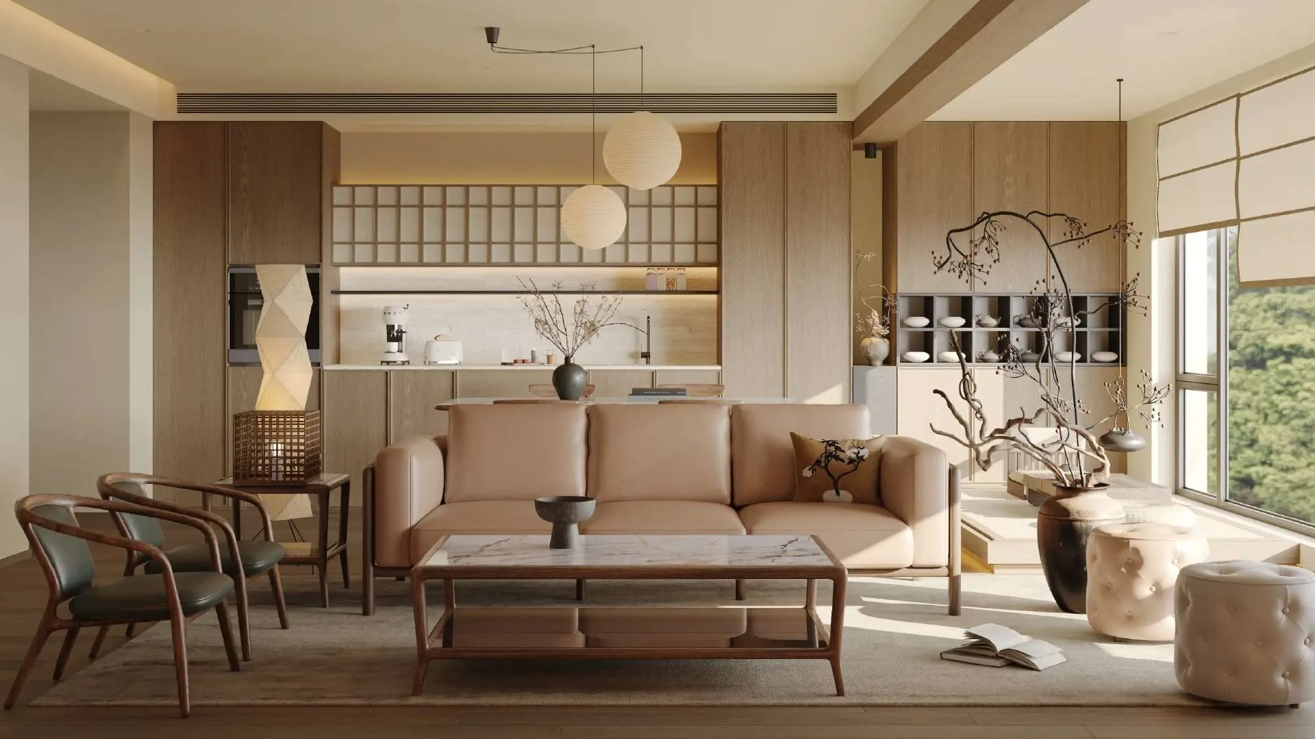 Phong Cách Nội Thất Wabi Sabi: Tìm Thấy Vẻ Đẹp Trong Sự Không Hoàn Hảo Và Dấu Ấn Thời Gian - vật liệu Gỗ An Cường
