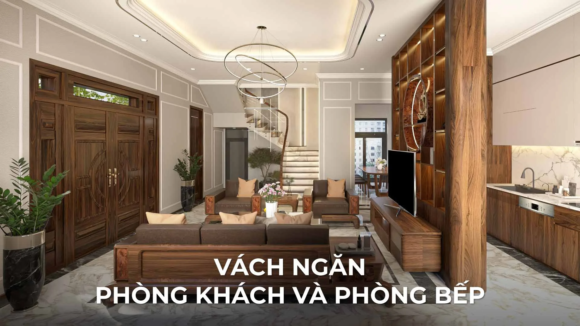 Thiết Kế Vách Ngăn Phòng Khách Và Phòng Bếp: Giải Pháp Tối Ưu, Chắn Mùi Hiệu Quả