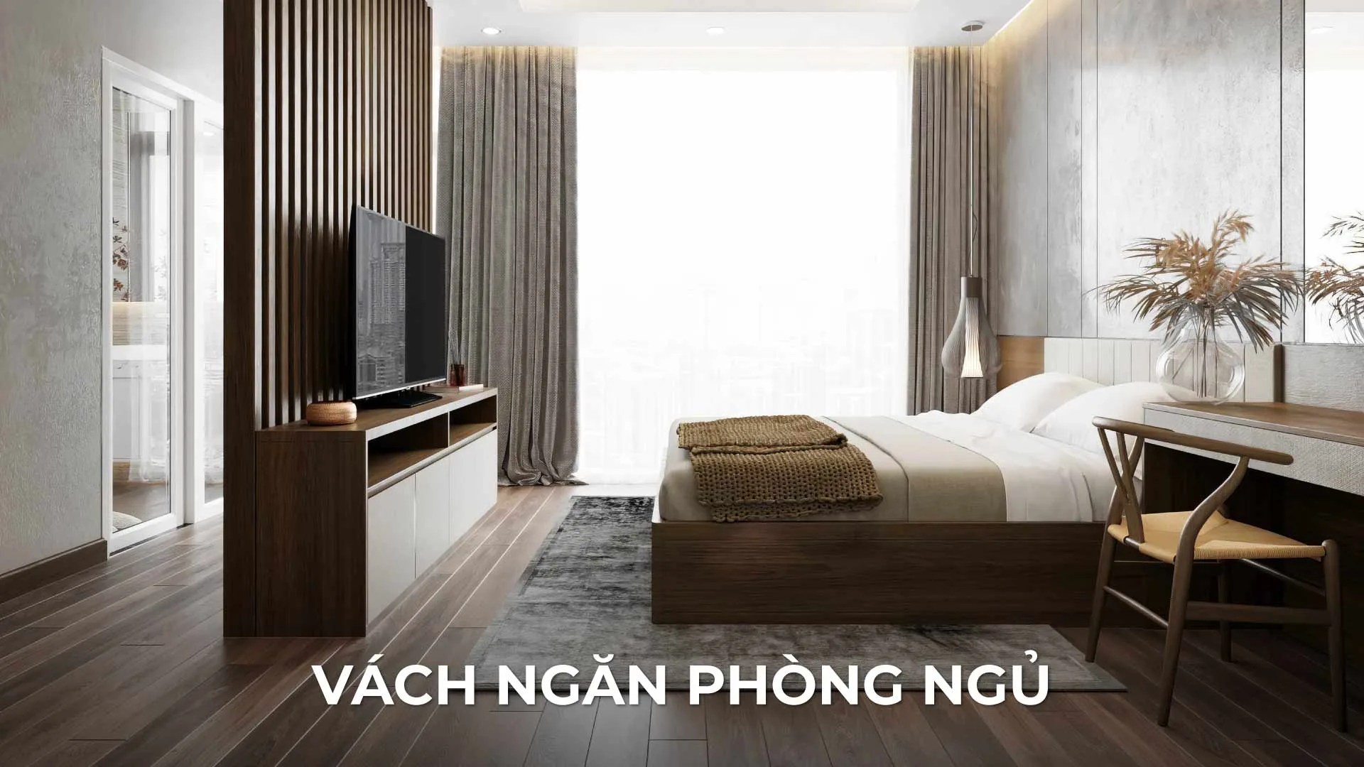 Vách ngăn phòng ngủ: Giải pháp tối ưu cho không gian riêng tư, tiêu âm và lấy sáng