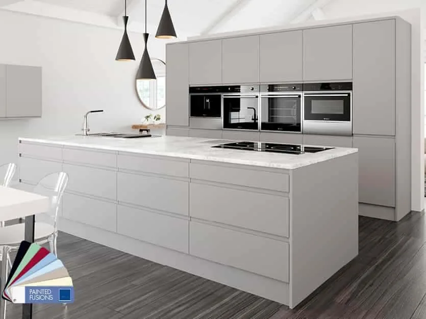 Hệ màu Painted Fusions cao cấp ứng dụng cho cánh tủ có tay nắm chữ J An Cường