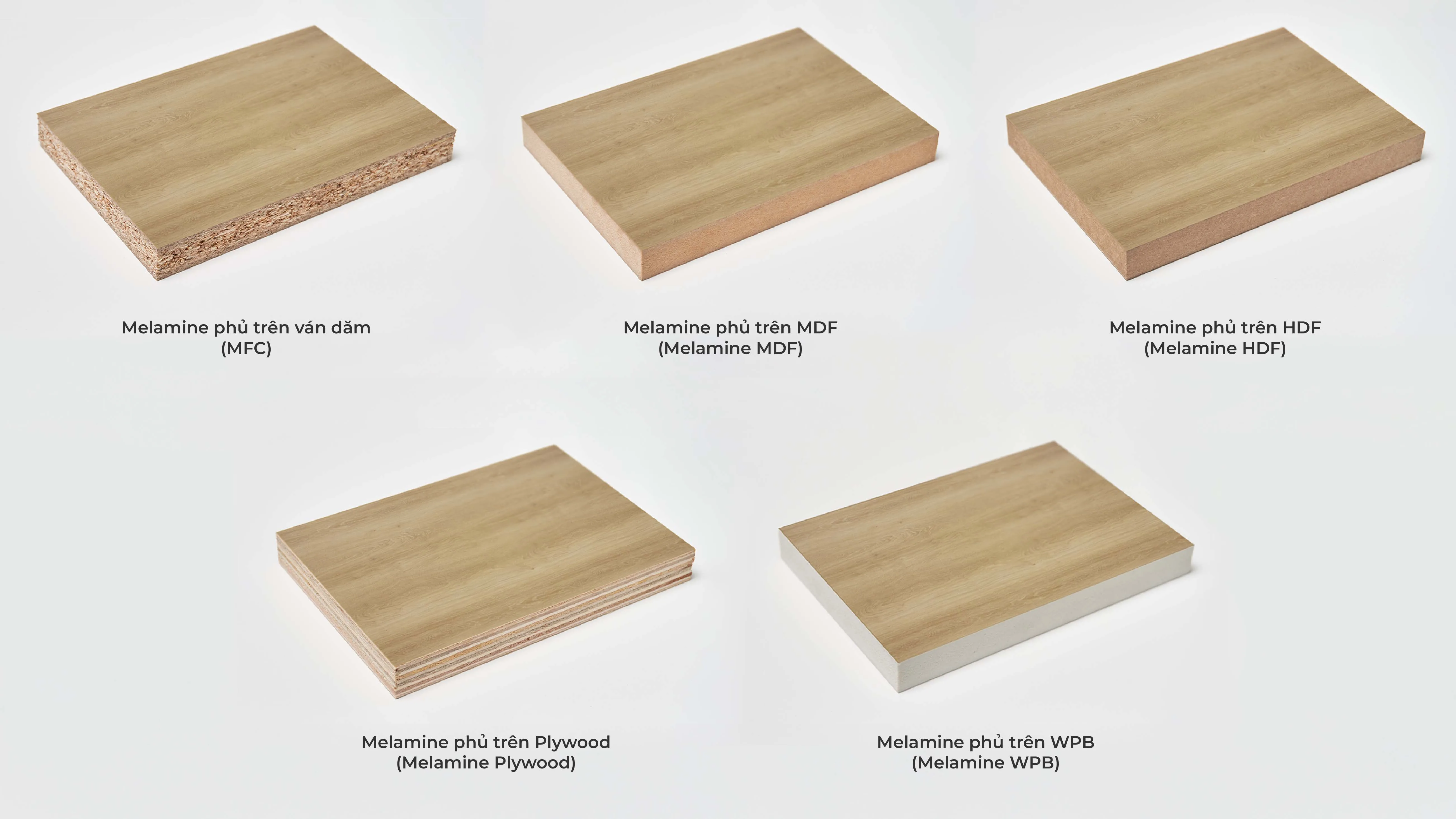 Bảng Màu Melamine - vật liệu Gỗ An Cường