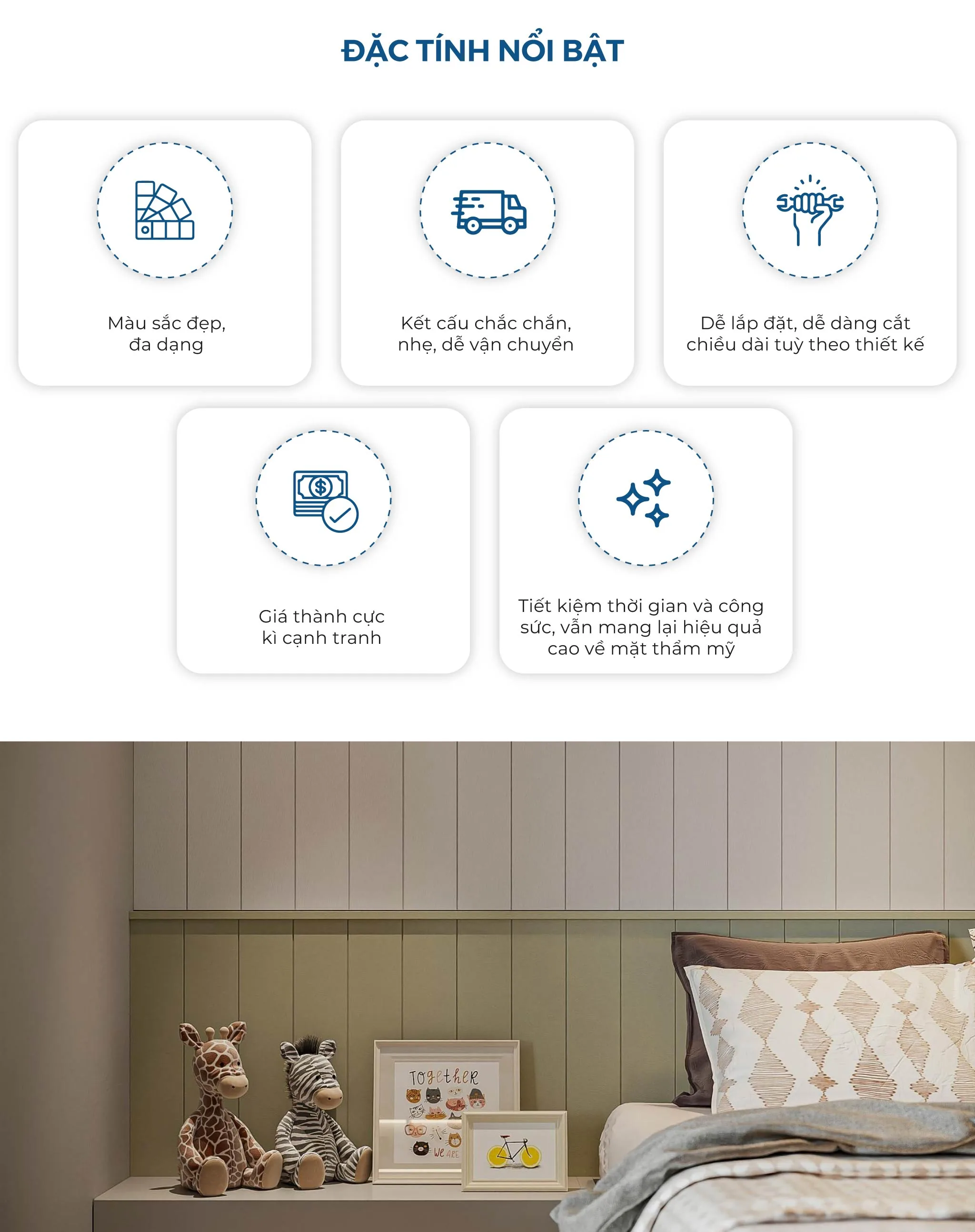Tấm Trang Trí Wall & Ceiling Khổ Lớn: Giải Pháp Ốp Tường Và Trần Liền Mạch - vật liệu Gỗ An Cường